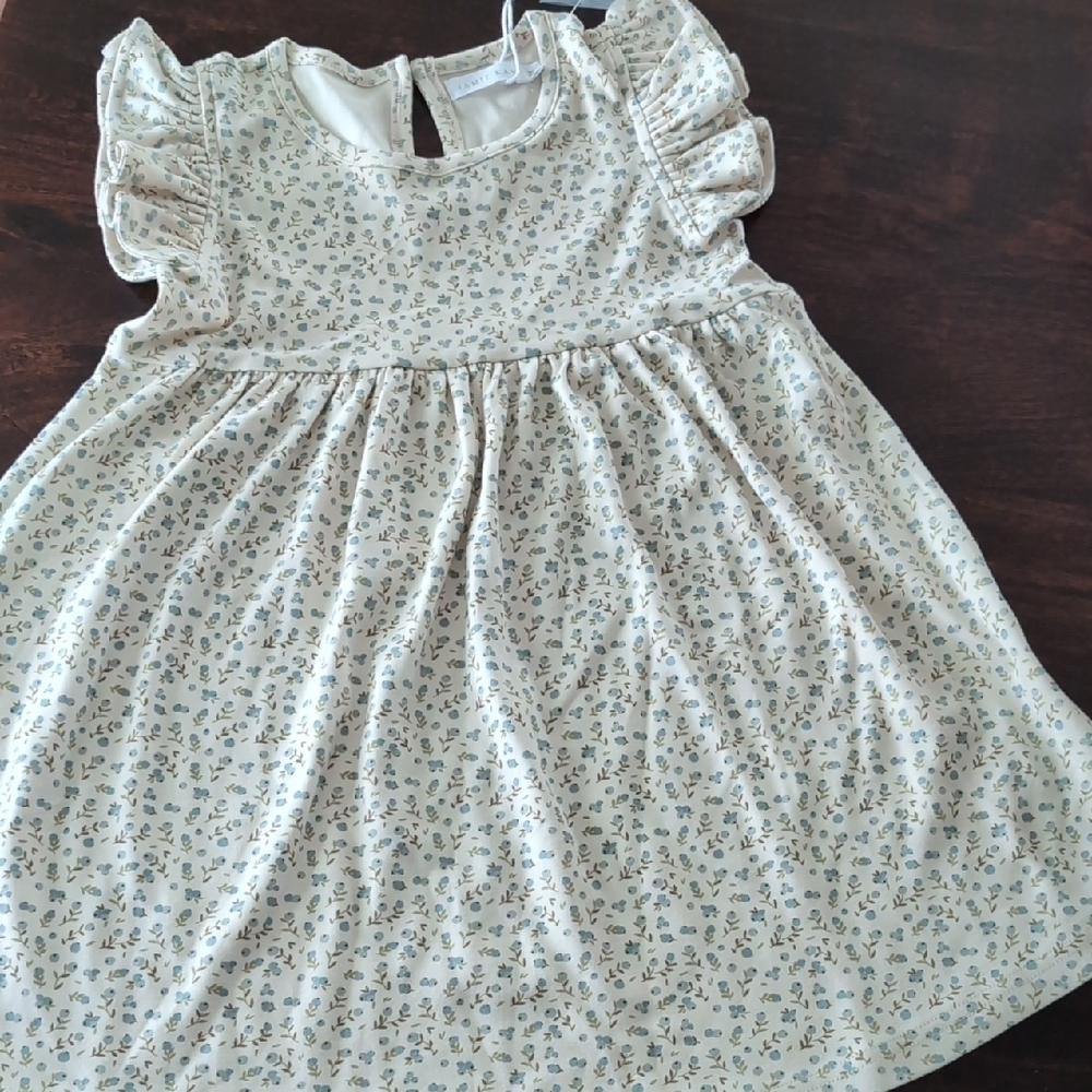 Floral Cream Kids Dress